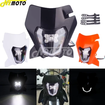 Už KTM EXC XC-W XC-F 250 300 350 450 500 690 SMC Šešių Dienų Enduro Motokroso LED Priekiniai Žibintai Dual Sporto Dirt Bike Žibintas