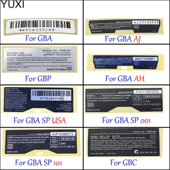 YUXI 32PCS Nintendo Game Boy Pocket Pakeitimo MGB-001 Modelio Informacija Lipdukas GBP GBA, GBC GBA SP 001 101 Etiketės, Japonija