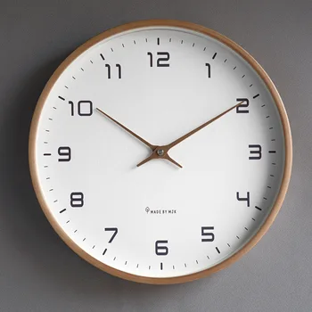 Šiaurės Paprasta Stiliaus Dizaino Sieninis Laikrodis, Medinės Silent Mados Japonų Stiliaus Šiuolaikinės Kūrybos Laikrodžiai, Prabangūs Skaitmeninių Namų Dekoro B
