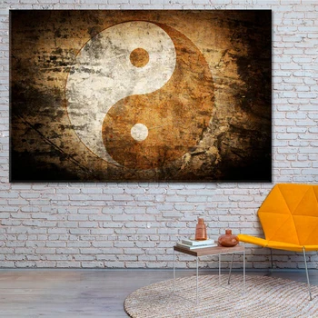 Šiuolaikinės Yin Yang Simbolis Plakatas Drobė Spausdinti, Spausdina Zen Stiliaus Sienos Menas Nuotraukas Kambarį Home Office Apdaila