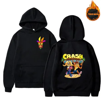 Žaidimas Crash Bandicoot Hoodie Palaidinės Vyrai Moterys Mados Atsitiktinis, Kietas Puloveris Studentų Harajuku Streetwear Hoodies