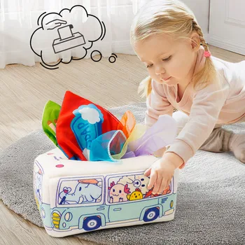 Žaislai Kūdikiams Traukti Kartu Stebuklinga Audinių Langelį Montessori Žaislas, skirtas 6-24M Berniukas, Mergaitė, ankstyvuoju Vystymosi Jutimo Žaislai Piršto Naudotis