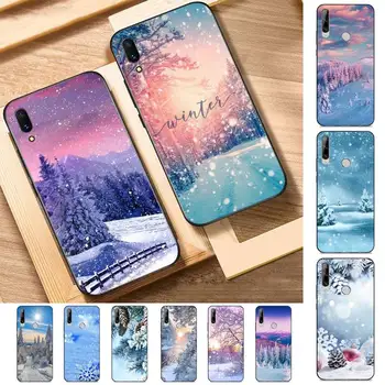Žiemos Sniego Telefoną Atveju Huawei Y 6 9 7 5 8s premjero 2018 2019 mėgautis 7 plius