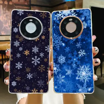 Žiemą Ledo Snaigės Telefono dėklas Samsung S21 A10 už Redmi Pastaba 7 9 Huawei P30Pro Garbę 8X 10i dangtis